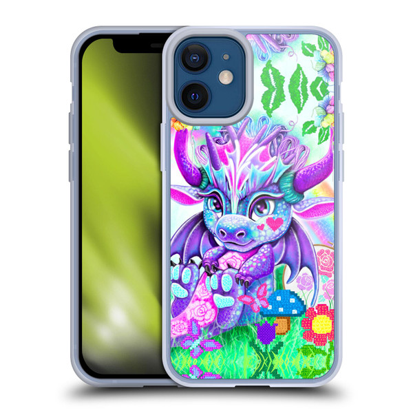 Sheena Pike Dragons Cross-Stitch Lil Dragonz Soft Gel Case for Apple iPhone 12 Mini