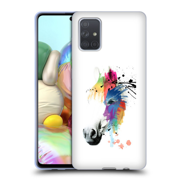 Mark Ashkenazi Animals Horse Portrait Soft Gel Case for Samsung Galaxy A71 (2019)