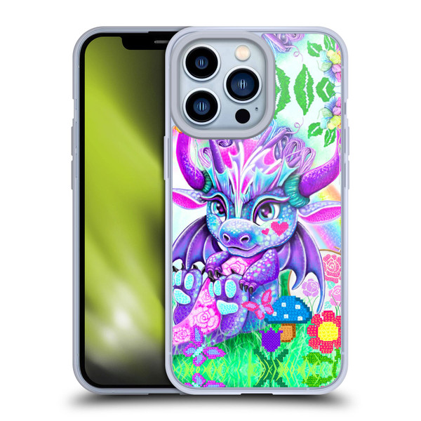 Sheena Pike Dragons Cross-Stitch Lil Dragonz Soft Gel Case for Apple iPhone 13 Pro