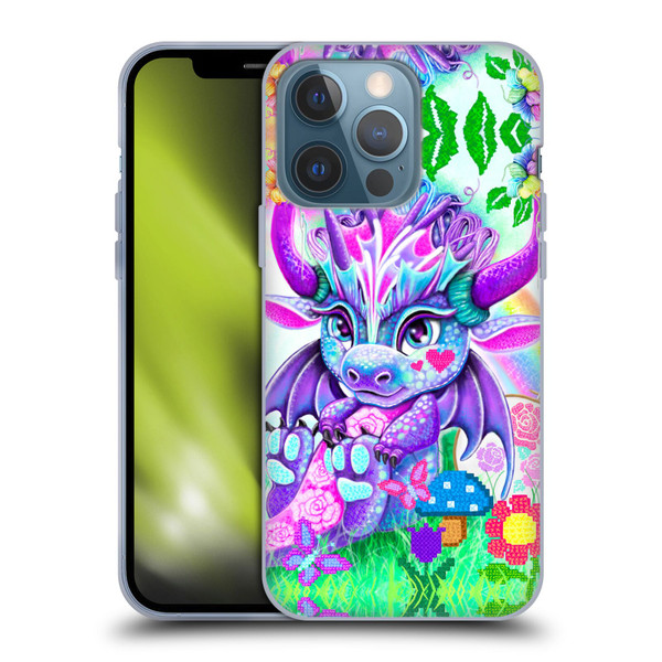 Sheena Pike Dragons Cross-Stitch Lil Dragonz Soft Gel Case for Apple iPhone 13 Pro