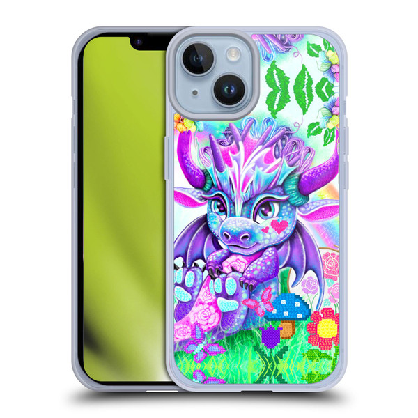 Sheena Pike Dragons Cross-Stitch Lil Dragonz Soft Gel Case for Apple iPhone 14