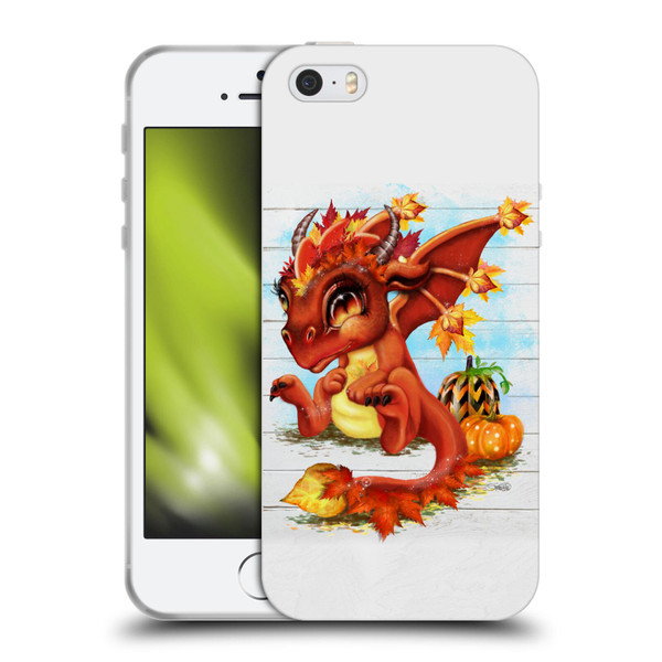Sheena Pike Dragons Autumn Lil Dragonz Soft Gel Case for Apple iPhone 5 / 5s / iPhone SE 2016