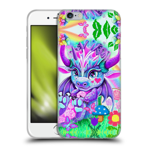 Sheena Pike Dragons Cross-Stitch Lil Dragonz Soft Gel Case for Apple iPhone 6 / iPhone 6s