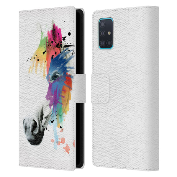 Mark Ashkenazi Animals Horse Portrait Leather Book Wallet Case Cover For Samsung Galaxy A51 (2019)