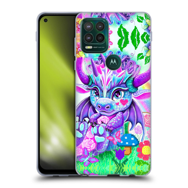 Sheena Pike Dragons Cross-Stitch Lil Dragonz Soft Gel Case for Motorola Moto G Stylus 5G 2021