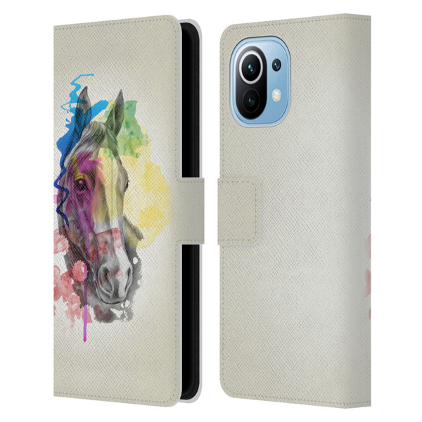 Mark Ashkenazi Animals Horse Leather Book Wallet Case Cover For Xiaomi Mi 11