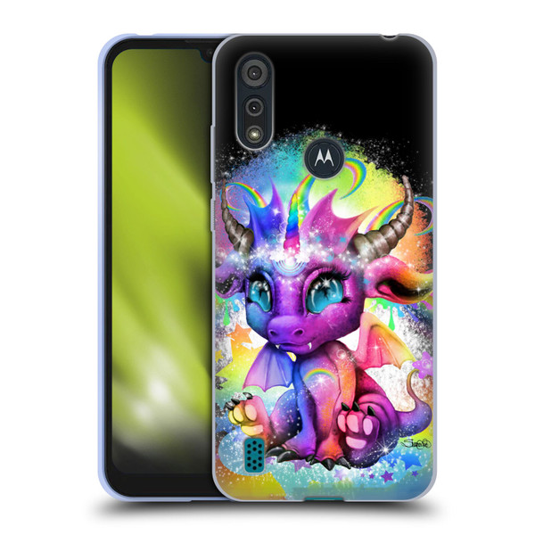 Sheena Pike Dragons Rainbow Lil Dragonz Soft Gel Case for Motorola Moto E6s (2020)