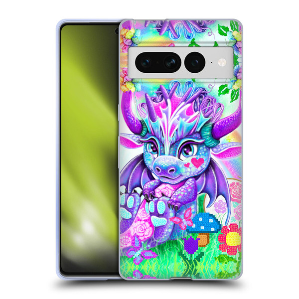 Sheena Pike Dragons Cross-Stitch Lil Dragonz Soft Gel Case for Google Pixel 7 Pro