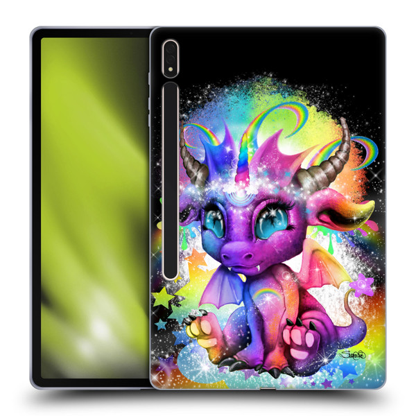 Sheena Pike Dragons Rainbow Lil Dragonz Soft Gel Case for Samsung Galaxy Tab S8 Plus