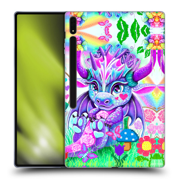 Sheena Pike Dragons Cross-Stitch Lil Dragonz Soft Gel Case for Samsung Galaxy Tab S8 Ultra