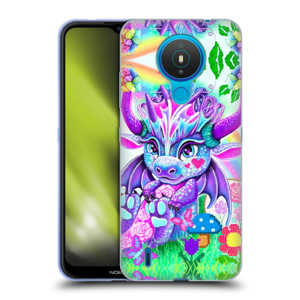 Sheena Pike Dragons Cross-Stitch Lil Dragonz Soft Gel Case for Nokia 1.4