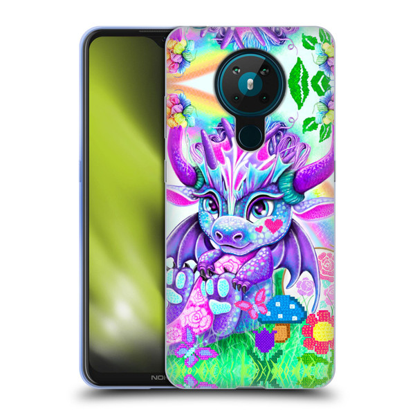 Sheena Pike Dragons Cross-Stitch Lil Dragonz Soft Gel Case for Nokia 5.3