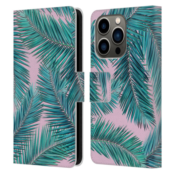 Mark Ashkenazi Banana Life Palm Tree Leather Book Wallet Case Cover For Apple iPhone 14 Pro