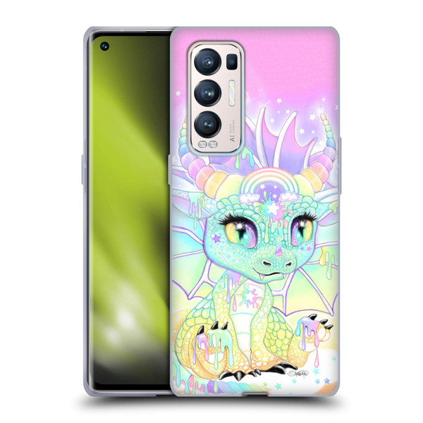 Sheena Pike Dragons Sweet Pastel Lil Dragonz Soft Gel Case for OPPO Find X3 Neo / Reno5 Pro+ 5G