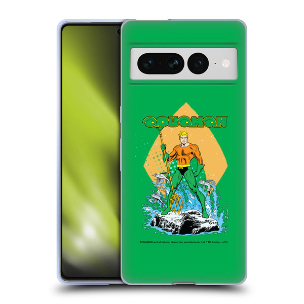 Aquaman DC Comics Fast Fashion Trident Soft Gel Case for Google Pixel 7 Pro