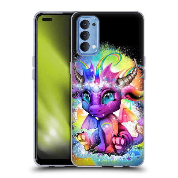 Sheena Pike Dragons Rainbow Lil Dragonz Soft Gel Case for OPPO Reno 4 5G