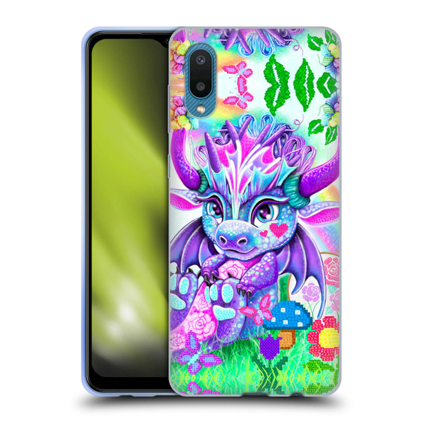 Sheena Pike Dragons Cross-Stitch Lil Dragonz Soft Gel Case for Samsung Galaxy A02/M02 (2021)