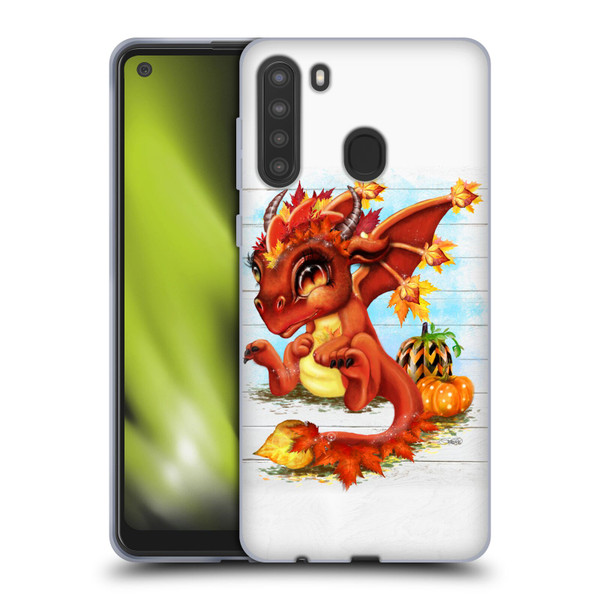 Sheena Pike Dragons Autumn Lil Dragonz Soft Gel Case for Samsung Galaxy A21 (2020)