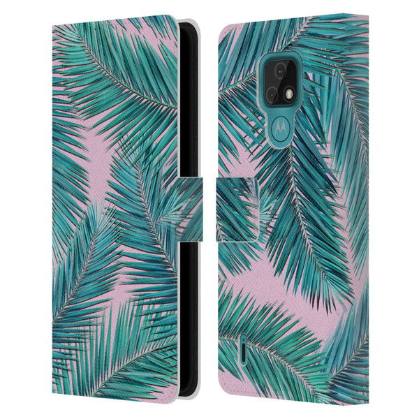 Mark Ashkenazi Banana Life Palm Tree Leather Book Wallet Case Cover For Motorola Moto E7