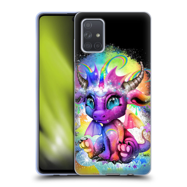 Sheena Pike Dragons Rainbow Lil Dragonz Soft Gel Case for Samsung Galaxy A71 (2019)