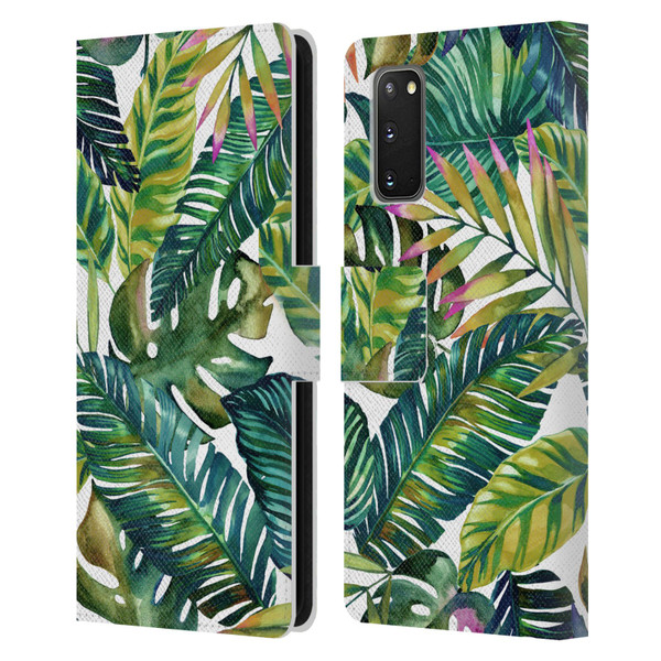 Mark Ashkenazi Banana Life Tropical Leaves Leather Book Wallet Case Cover For Samsung Galaxy S20 / S20 5G