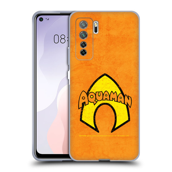 Aquaman DC Comics Logo Classic Distressed Look Soft Gel Case for Huawei Nova 7 SE/P40 Lite 5G