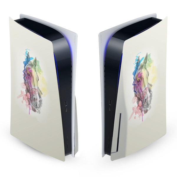 Mark Ashkenazi Art Mix Horse Vinyl Sticker Skin Decal Cover for Sony PS5 Disc Edition Console