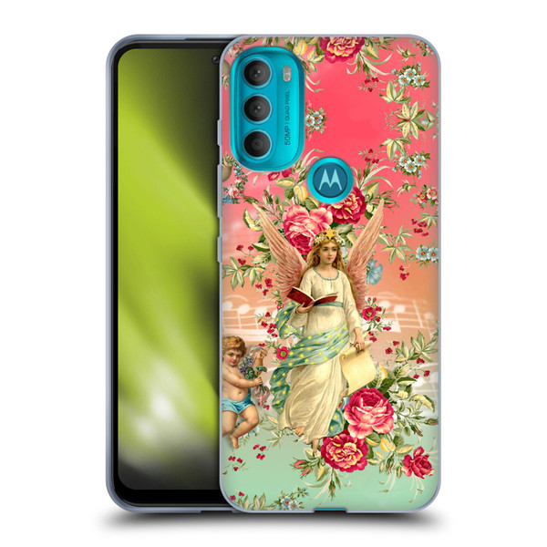 Mark Ashkenazi Florals Angels Soft Gel Case for Motorola Moto G71 5G