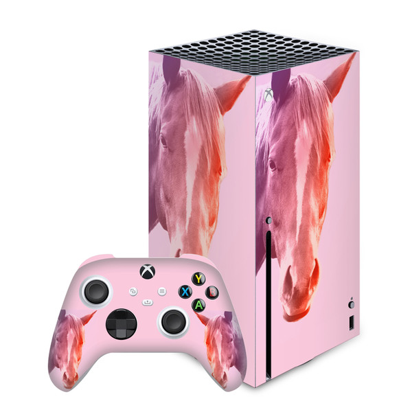 Mark Ashkenazi Art Mix Pastel Horse Vinyl Sticker Skin Decal Cover for Microsoft Series X Console & Controller