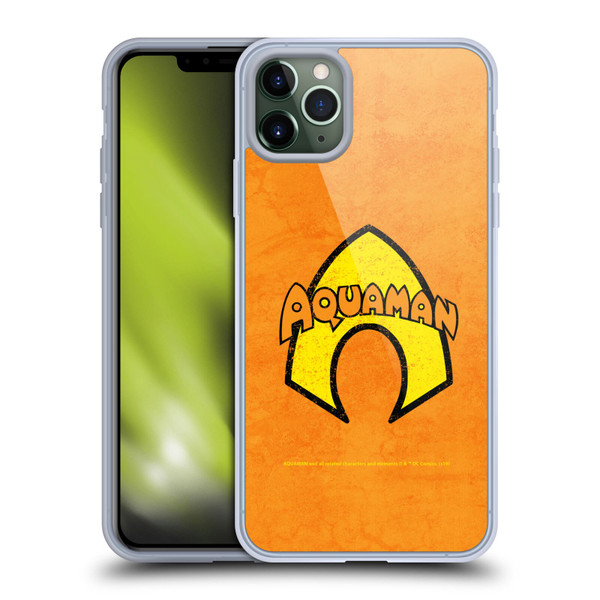 Aquaman DC Comics Logo Classic Distressed Look Soft Gel Case for Apple iPhone 11 Pro Max