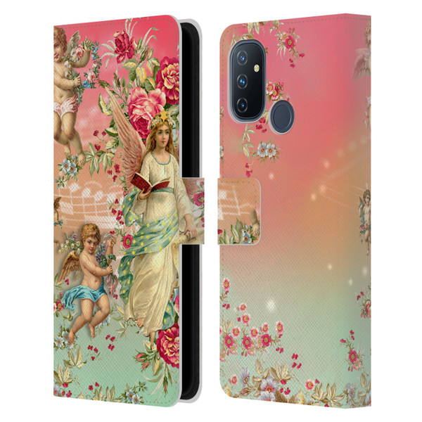 Mark Ashkenazi Florals Angels Leather Book Wallet Case Cover For OnePlus Nord N100