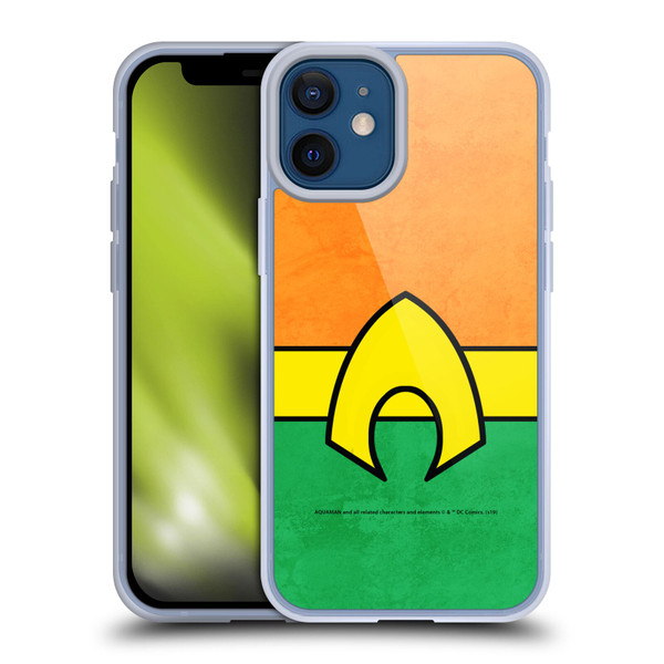 Aquaman DC Comics Logo Uniform 2 Soft Gel Case for Apple iPhone 12 Mini