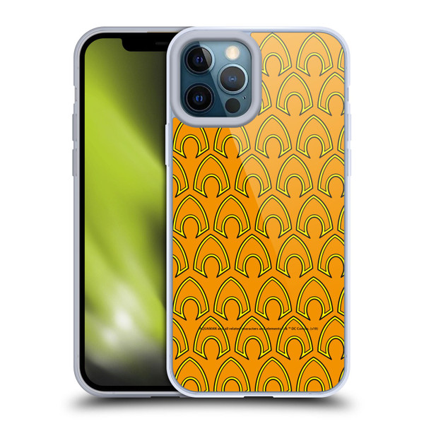 Aquaman DC Comics Logo Pattern Soft Gel Case for Apple iPhone 12 Pro Max