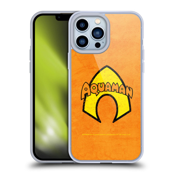 Aquaman DC Comics Logo Classic Distressed Look Soft Gel Case for Apple iPhone 13 Pro Max