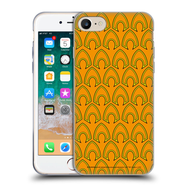 Aquaman DC Comics Logo Pattern Soft Gel Case for Apple iPhone 7 / 8 / SE 2020 & 2022