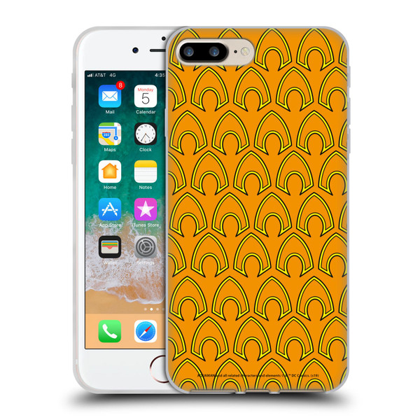 Aquaman DC Comics Logo Pattern Soft Gel Case for Apple iPhone 7 Plus / iPhone 8 Plus