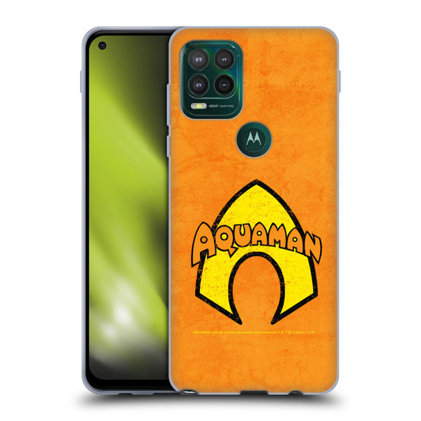 Aquaman DC Comics Logo Classic Distressed Look Soft Gel Case for Motorola Moto G Stylus 5G 2021