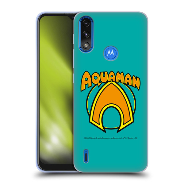 Aquaman DC Comics Logo Classic Soft Gel Case for Motorola Moto E7 Power / Moto E7i Power