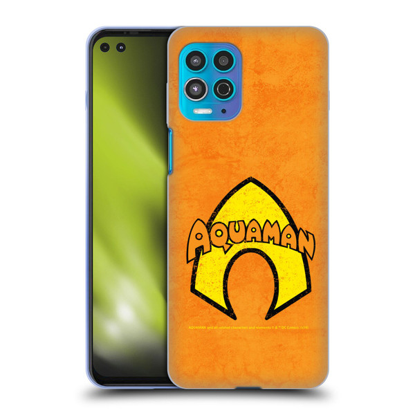 Aquaman DC Comics Logo Classic Distressed Look Soft Gel Case for Motorola Moto G100
