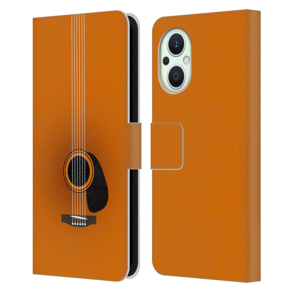 Mark Ashkenazi Music Guitar Minimal Leather Book Wallet Case Cover For OPPO Reno8 Lite