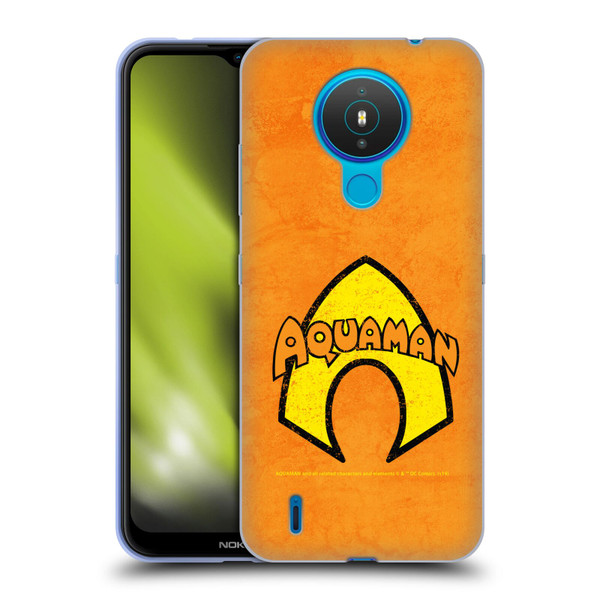 Aquaman DC Comics Logo Classic Distressed Look Soft Gel Case for Nokia 1.4