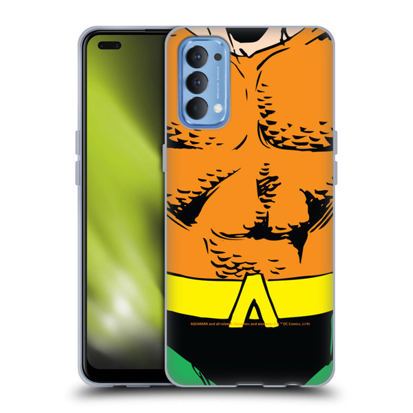 Aquaman DC Comics Logo Uniform Soft Gel Case for OPPO Reno 4 5G