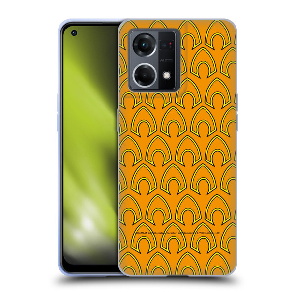 Aquaman DC Comics Logo Pattern Soft Gel Case for OPPO Reno8 4G