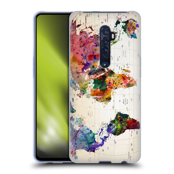 Mark Ashkenazi Pop Culture Map Of The World Soft Gel Case for OPPO Reno 2