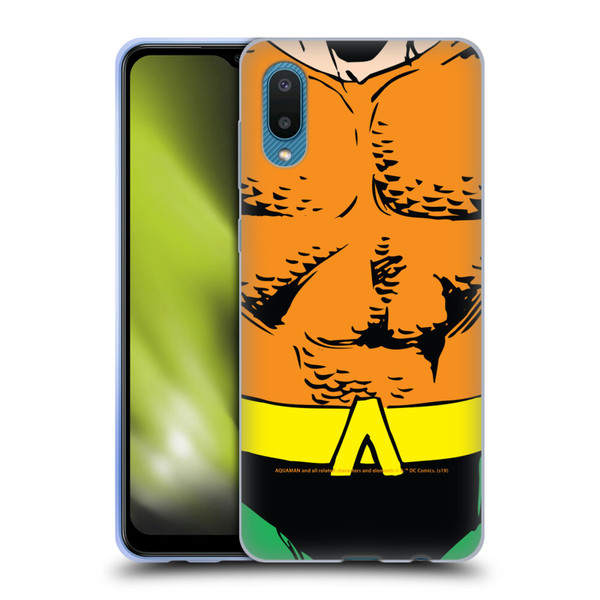 Aquaman DC Comics Logo Uniform Soft Gel Case for Samsung Galaxy A02/M02 (2021)
