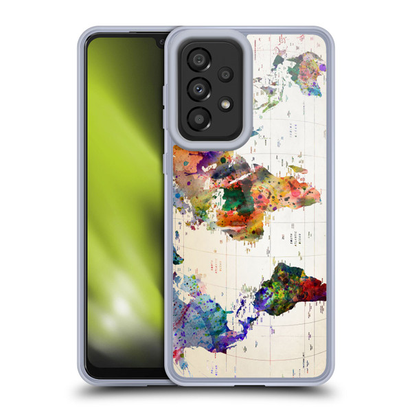 Mark Ashkenazi Pop Culture Map Of The World Soft Gel Case for Samsung Galaxy A33 5G (2022)