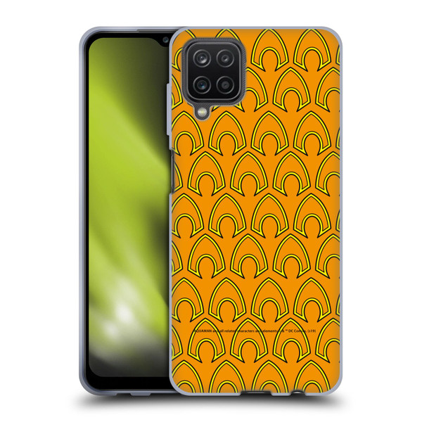 Aquaman DC Comics Logo Pattern Soft Gel Case for Samsung Galaxy A12 (2020)