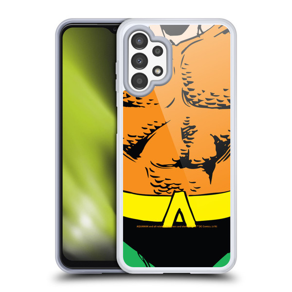 Aquaman DC Comics Logo Uniform Soft Gel Case for Samsung Galaxy A13 (2022)