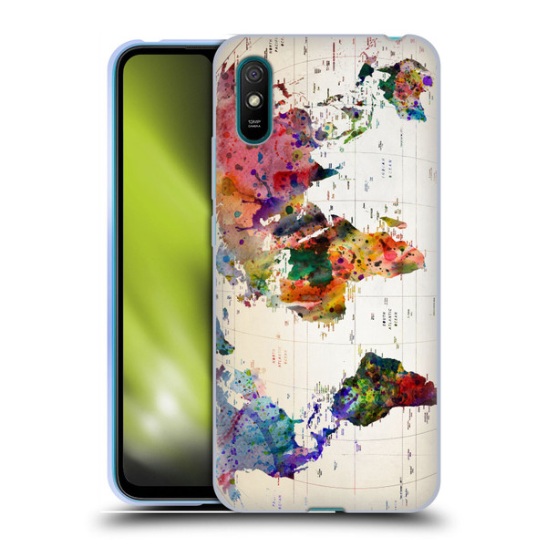 Mark Ashkenazi Pop Culture Map Of The World Soft Gel Case for Xiaomi Redmi 9A / Redmi 9AT