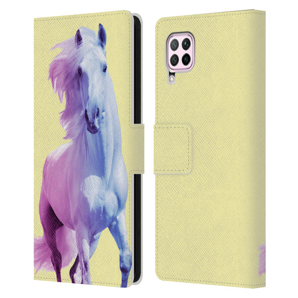 Mark Ashkenazi Pastel Potraits Yellow Horse Leather Book Wallet Case Cover For Huawei Nova 6 SE / P40 Lite